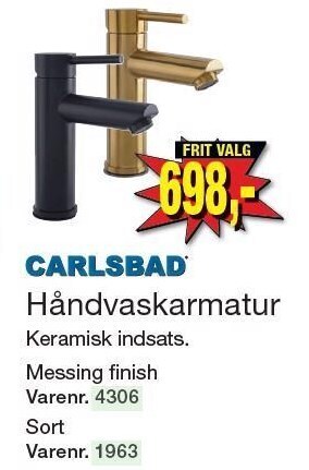 Harald Nyborg Håndvaskarmatur tilbud