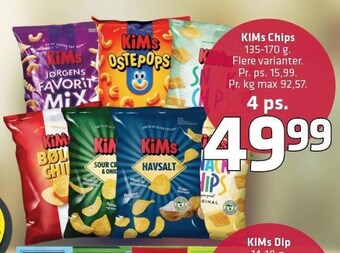 Fleggaard Kims chips 4 ps. tilbud