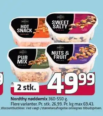 Fleggaard Nordthy nøddemix 2 stk. tilbud