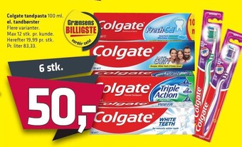 Fleggaard Colgate tandpasta el. tandbørste tilbud