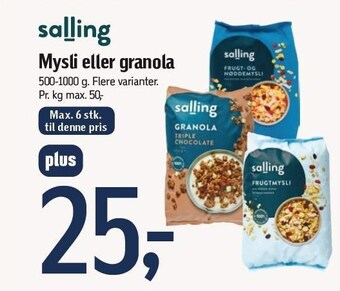 Føtex Mysli el. granola tilbud