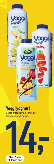Føtex Yoggi yoghurt tilbud