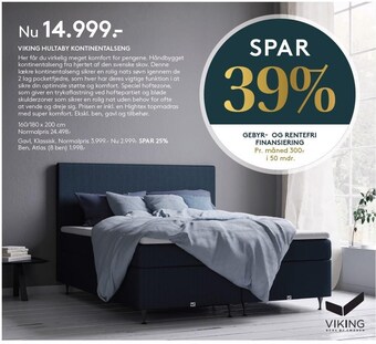 SengeSpecialisten Viking hultaby kontinentalseng tilbud