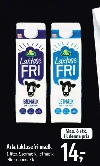 Føtex Arla laktosefri mælk tilbud