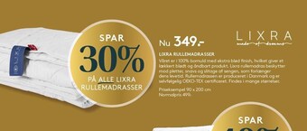 SengeSpecialisten Lixra rullemadrasser tilbud