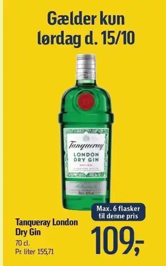 Føtex Tanqueray london dry gin tilbud