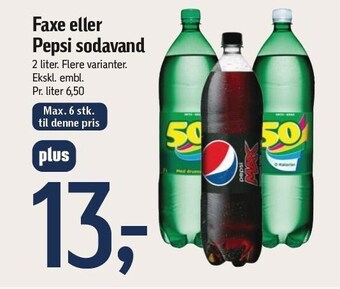Føtex Faxe el. pepsi sodavand tilbud