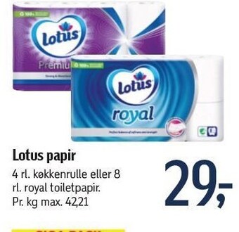 Føtex Lotus papir tilbud