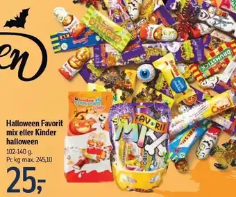 Føtex Halloween favorit mix el. kinder halloween tilbud