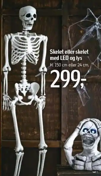 Føtex Skelet el. skelet med led og lys tilbud