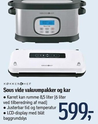 Føtex Sous vide vakuumpakker og kar tilbud