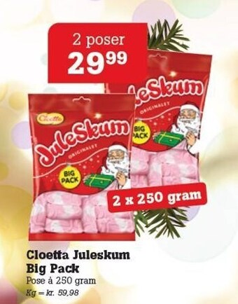 Poetzsch Padborg Cloetta juleskum big pack tilbud