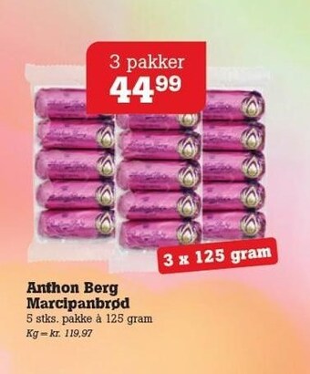 Poetzsch Padborg Anthon berg marcipanbrød tilbud