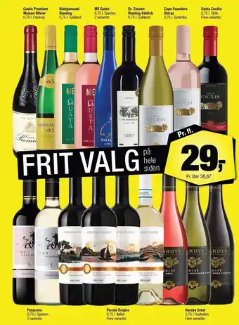 Calle Vin - fritvalg tilbud
