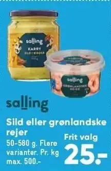 Bilka Sild el. grønlandske rejer tilbud
