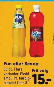 Bilka Fun el. scoop læskedrik tilbud