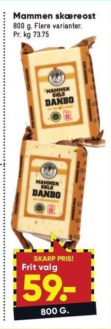 Bilka Mammen skæreost tilbud
