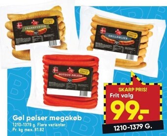 Bilka Gøl pølser megakøb tilbud