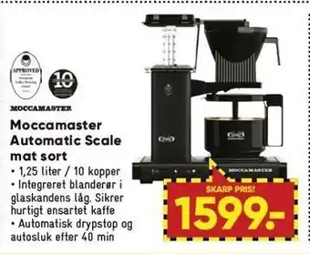 Bilka Moccamaster automatic scale mat sort tilbud