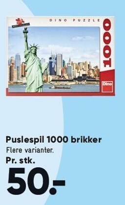 Bilka Puslespil 1000 brikker tilbud