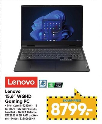 Bilka Lenovo 15,6" wqhd gaming pc tilbud