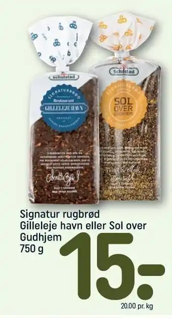 REMA 1000 Signatur rugbrød gilleleje havn el. sol over gudhjem tilbud