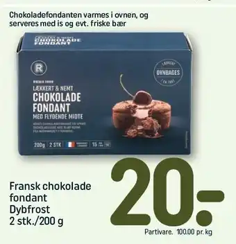 REMA 1000 Fransk chokolade fondant frost tilbud