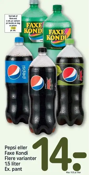 REMA 1000 Pepsi el. faxekondi tilbud