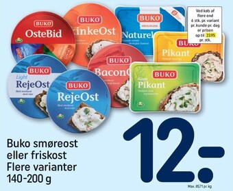 REMA 1000 Buko smøreost el. friskost tilbud