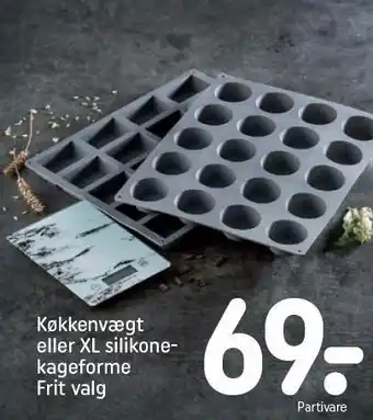 REMA 1000 Køkkenvægt el. xl silikonekageforme tilbud