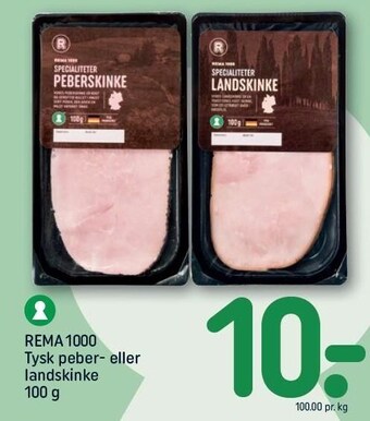 REMA 1000 Rema 1000 tysk peber- el. landskinke tilbud