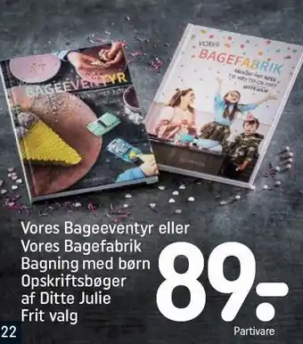 REMA 1000 Vores bageeventyr el. vores bagefabrik bagning med børn opskriftesbøger af ditte julie tilbud