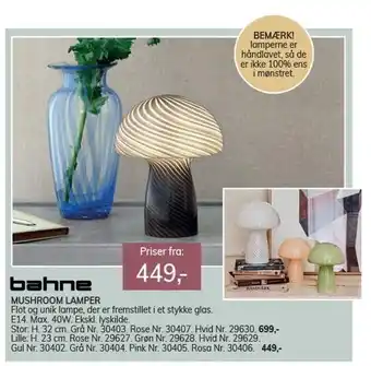 Daells Bolighus Mushroom lamper tilbud