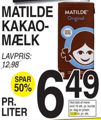 ABC Lavpris Matilde Kakaomælk tilbud