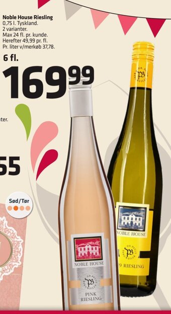 Fleggaard Noble House Riesling 0.75 l. tilbud