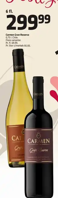 Fleggaard Carmen Gran Reserva 0.75 l. tilbud