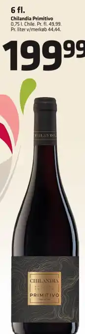 Fleggaard Chilandia Primitivo 0.75 l. tilbud