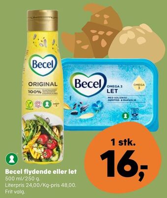 Kvickly Becel flydende eller let tilbud