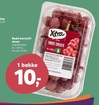 Røde kernefri druer