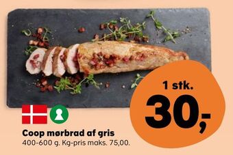 Kvickly Coop mørbrad af gris tilbud