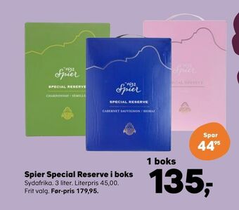 SuperBrugsen Spier special reserve i boks tilbud