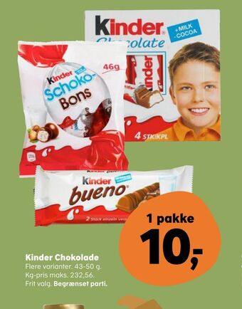 SuperBrugsen Kinder chokolade tilbud