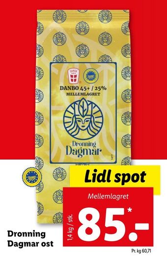 Lidl Dronning dagmar ost tilbud