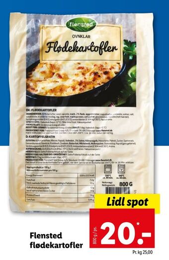 Lidl Flensted flødekartofler tilbud