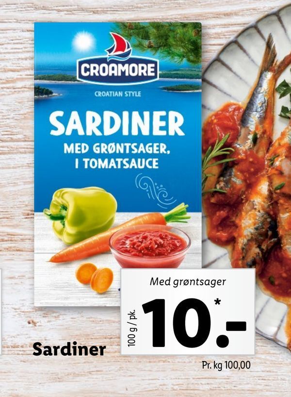 Sardiner tilbud hos Lidl