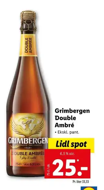 Lidl Grimbergen double ambré tilbud