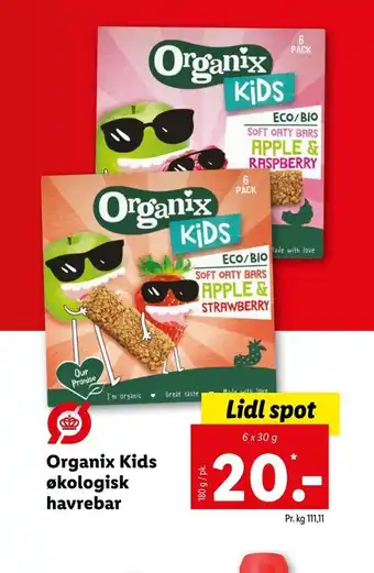 Lidl Organix kids økologisk havrebar tilbud