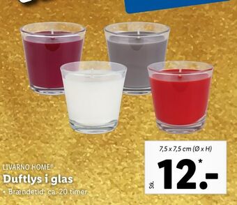 Lidl Duftlys i glas tilbud