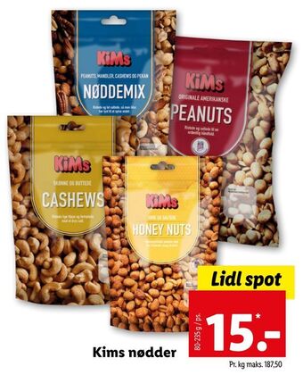 Lidl Kims nødder tilbud