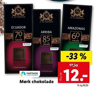 Lidl Mørk chokolade tilbud